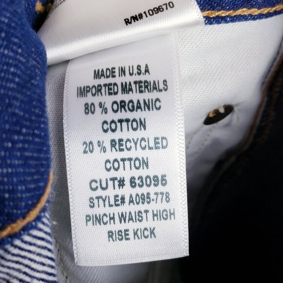 AGOLDE Jeans Pinch Waist High Rise Kick Flare Dark Wash Blue Denim size 28 - Picture 7 of 14